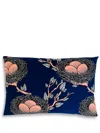 Mumutane Iki Nest Graphic-print Wool Cushion In Blue