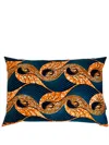 Mumutane Iki Wave Graphic-print Wool Cushion In Blue