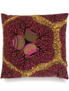 Mumutane Isolo Pink Pottery Graphic-print Wool Cushion In Pink
