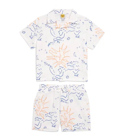 Mumzers Kids'  Cotton Sun Shirt And Shorts Set