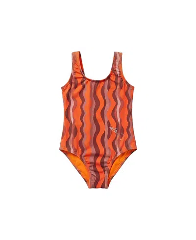 Mumzers Girls' Tangerine Flows Swimzers - Little Kid, Big Kid In Orange
