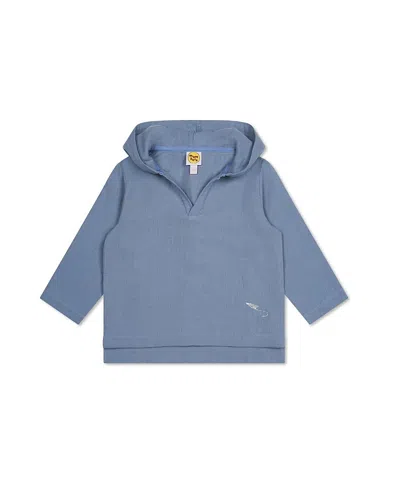 Mumzers Unisex Barefoot Breezer Hoodie - Little Kid, Big Kid In Blue