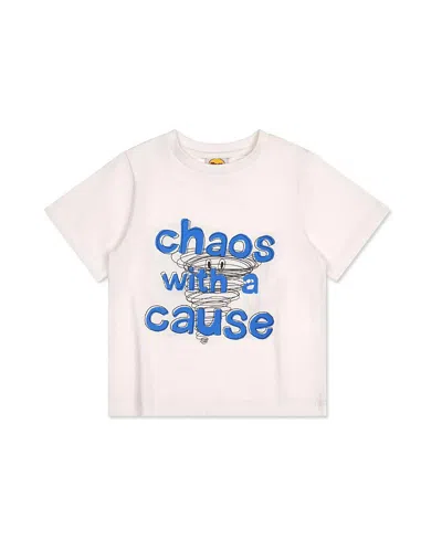 Mumzers Unisex Chaos T-shirt - Little Kid, Big Kid In White