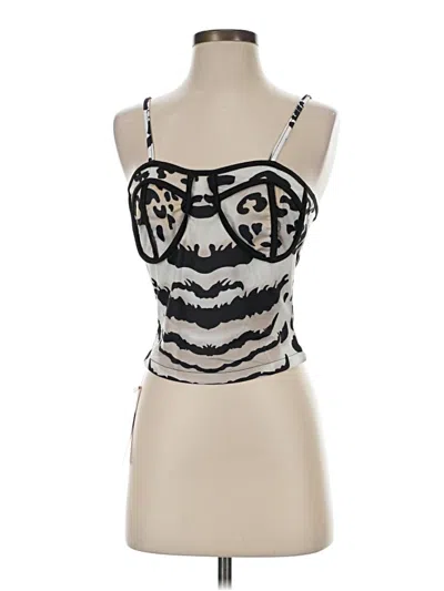 Mundefeis Tank Top Silver Strapless Neckline Tops In Multi