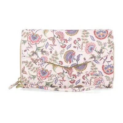 Mundi Big Fat Womens Expandable Rfid Blocking Checkbook Wallet In Pink