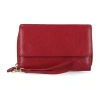 Mundi Big Fat Womens Expandable Rfid Blocking Checkbook Wallet In Red