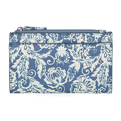 Mundi Delilah Wallet Womens Rfid Blocking Slim Fold Wallet In Blue