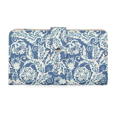 Mundi Madame Secretary Womens Rfid Blocking Wallet In Blue