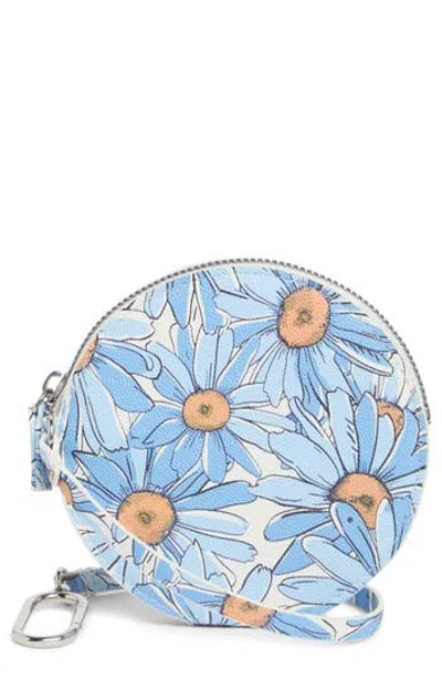 Mundi Small Leather Goods Ashley Floral Wristlet Clutch In Blue