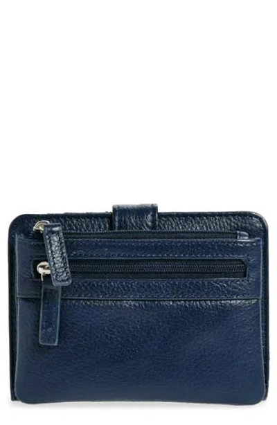 Mundi Small Leather Goods Campbell Leather Wallet In 23n-navy