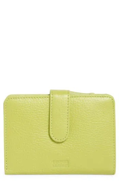 Mundi Small Leather Goods Campbell Leather Wallet In Green
