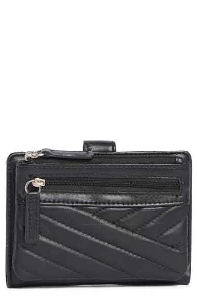 Mundi Small Leather Goods Campbell Quilted Leather Wallet In Black