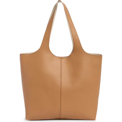 Mundi Small Leather Goods Dana Shopper Tote Bag In Brown
