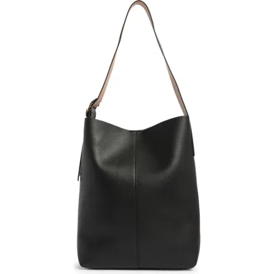 Mundi Small Leather Goods Erika Hobo Bag In Black