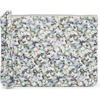 Mundi Small Leather Goods Flat Wristlet In Jelly Bean