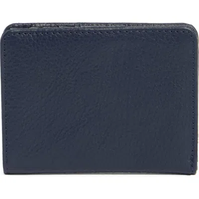 Mundi Small Leather Goods Mini Bifold Wallet In Navy