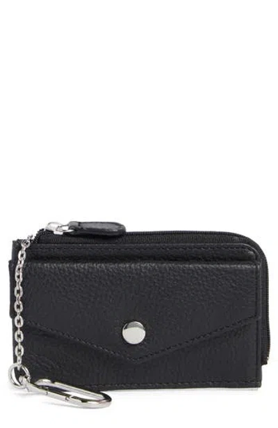 Mundi Small Leather Goods Penny Chain Wallet In Black