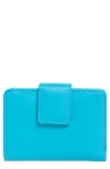 Mundi Small Leather Goods Pixie Leather Card Case In Blue