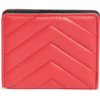 Mundi Small Leather Goods Quilted Bifold Wallet In Red