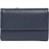 Mundi Small Leather Goods Rio Indexter Trifold Leather Wallet In Blue