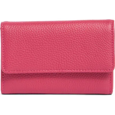 Mundi Small Leather Goods Rio Indexter Trifold Leather Wallet In 85n-azalea
