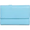 Mundi Small Leather Goods Rio Indexter Trifold Leather Wallet In Blue
