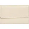 Mundi Small Leather Goods Rio Indexter Trifold Leather Wallet In Parchment