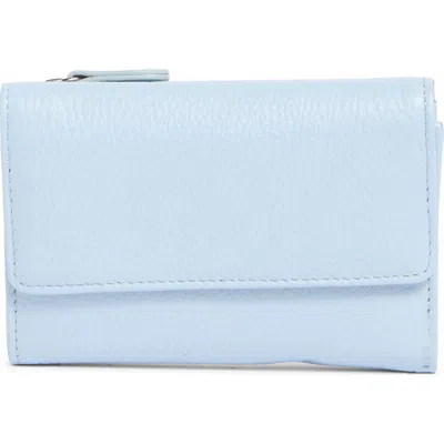 Mundi Small Leather Goods Rio Indexter Trifold Leather Wallet In Silver