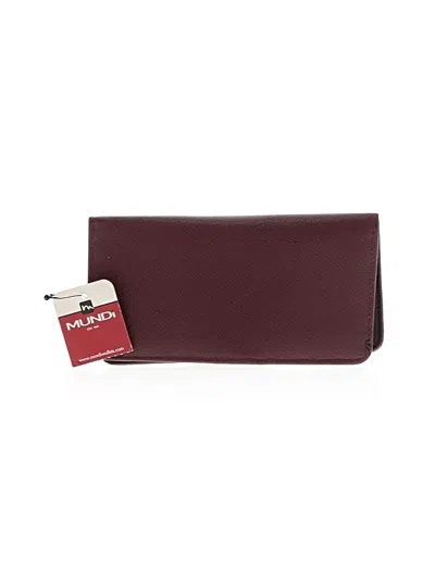 Pre-owned Mundi Wallet In Burgundy