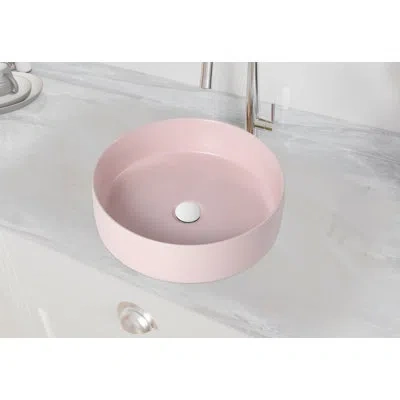 Mungo 15.9" Single Bathroom Vanity Top With Sink In Pink