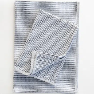 Mungo Cotton Rib Bath & Shower Mat In Blue