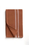 Mungo Organic Block Rib Bath Towel In Russet