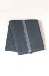 Mungo Organic Block Rib Hand Towel Set Of 2 In Orion