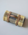 Mungo Picnic Blanket Cotton Rib Weave In Yellow Fig