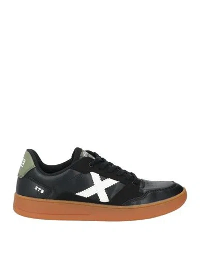 Munich Man Sneakers Black Size 11.5 Leather, Textile Fibers