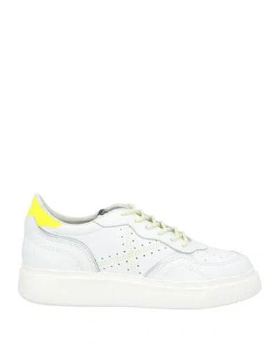 MUNICH MUNICH WOMAN SNEAKERS WHITE SIZE 4 LEATHER, TEXTILE FIBERS