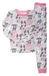 Munki Munki Kids' Puppy Pile Fitted Two-piece Pajamas In Multi