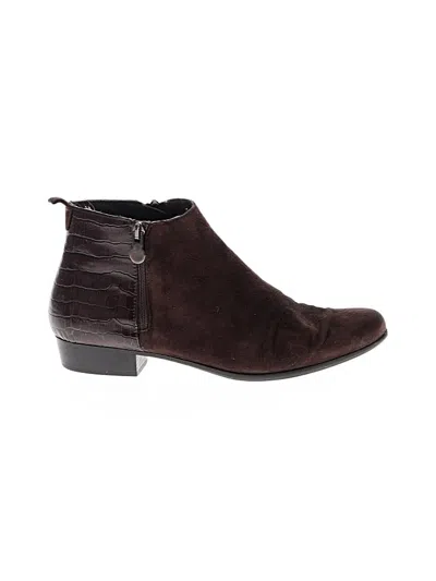 Pre-owned Munro American Ankle Boots In Brown
