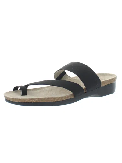 Munro Aries Womens Casual Comfort Flat Sandals In Black