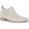 Munro Bedford Leather Bootie In Cream Tumbled Calf Leather