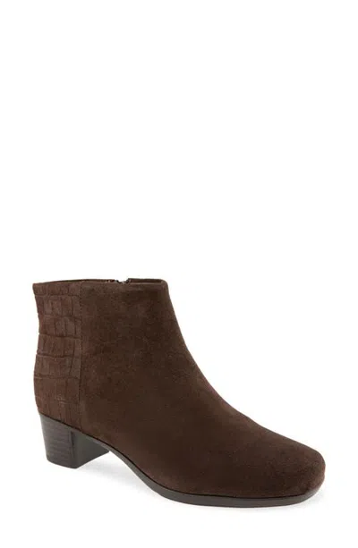 Munro Calia Leather Bootie In Brown