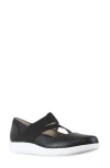 Munro Cass Mary Jane Flat In Black Perf/combo