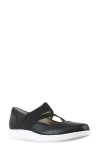 Munro Cass Mary Jane Flat In Black Perf/combo