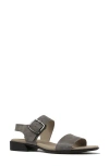 Munro Cleo Sandal In Titanium Metallic Calf Leather