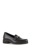 Munro Harrison Ii Womens Leather Slip On Penny Loafers In Black Leather