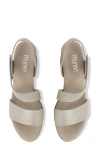 Munro Lucia Sandal In Grey Shimmer Calf Leather