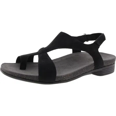 Munro Meg Womens Laceless Leather Strappy Sandals In Black