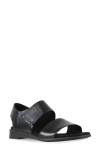 Munro Nissa Ankle Strap Sandal In Black Calf Leather