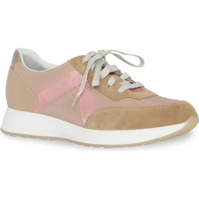 Munro Piper Sneaker In Dusty Rose/camel/pink Combo