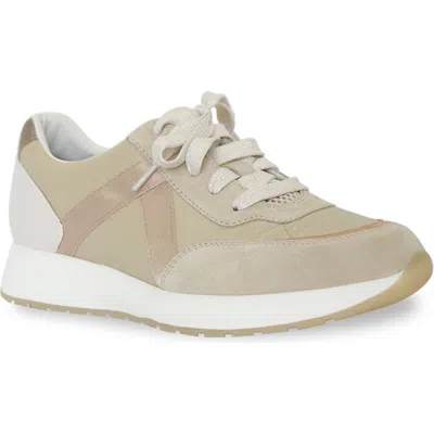 Munro Piper Sneaker In Khaki/gold Suede